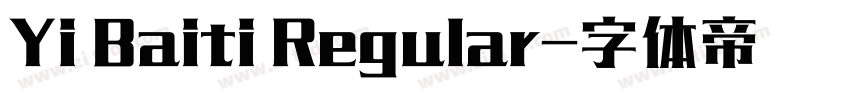 Yi Baiti Regular字体转换